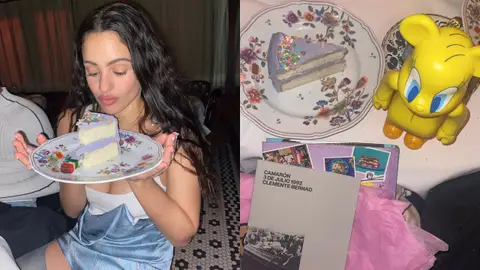 Rosalía en su fiesta de cumpleaños. Rosalía en su fiesta de cumpleaños.