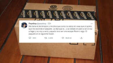 El repartidor de Amazon le esconde el paquete y no puede ser verdad lo que hizo