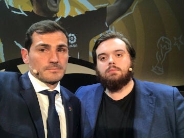 Ibai con Casillas, en 2019
