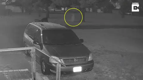 Escucha a sus perros ladrar y cuando mira la camara de seguridad ve pasar un fantasma Escucha a sus perros ladrar y cuando mira la camara de seguridad ve pasar un fantasma