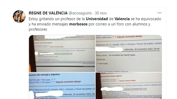 Los morbosos mensajes en un foro de alumnos de la Universidad de Valencia: &quot;Me encantan las mamis fupas&quot;