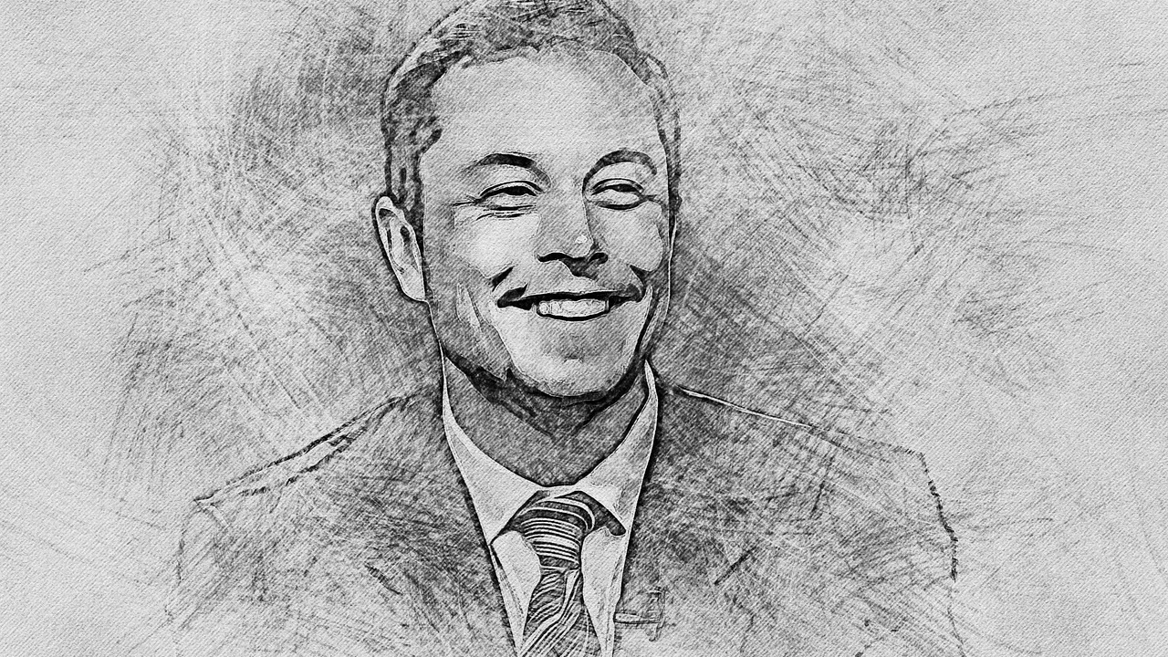 Retrato de Elon Musk