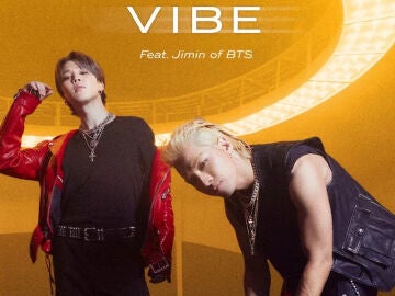 Jimin y Taeyang en los materiales promocionales de 'Vibe'.