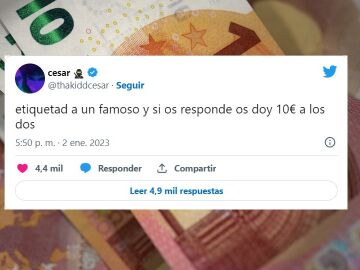Un tuitero promete dar 10 euros a los usuarios que consigan respuestas de famosos y la acaba liando