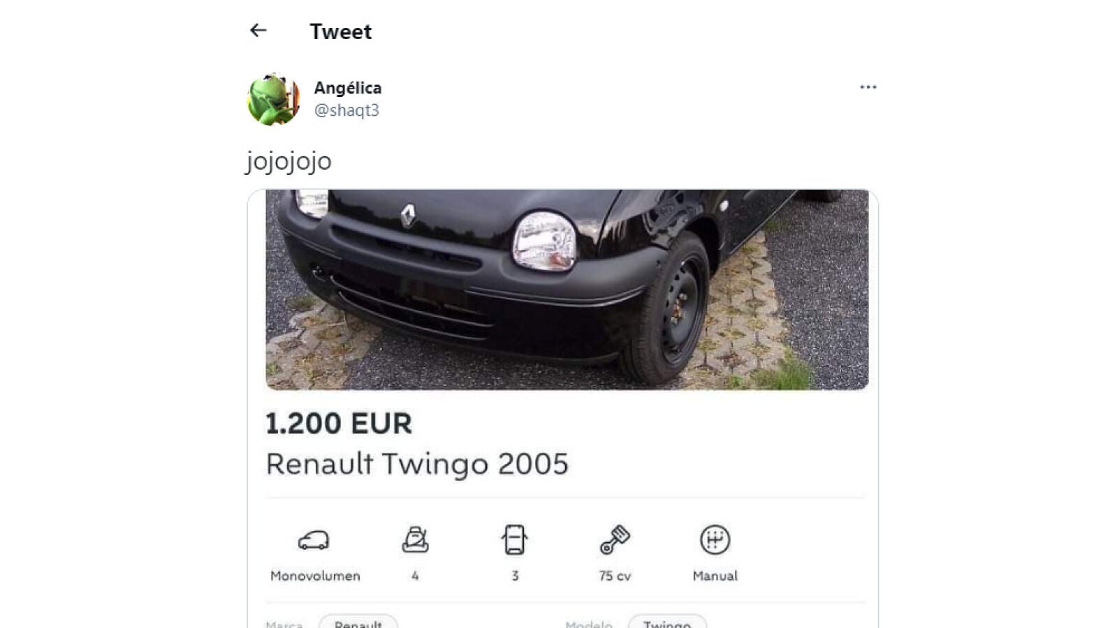 Los anuncios de coches Twingo en Wallapop que todos están compartiendo tras la sesión de Bizarrap y Shakira