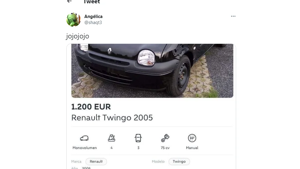 Los demoledores anuncios de coches Twingo en Wallapop: "He bajado el precio porque la Shakira ha decidido hacerle una canción al Pique" Los demoledores anuncios de coches Twingo en Wallapop: "He bajado el precio porque la Shakira ha decidido hacerle una canción al Pique"