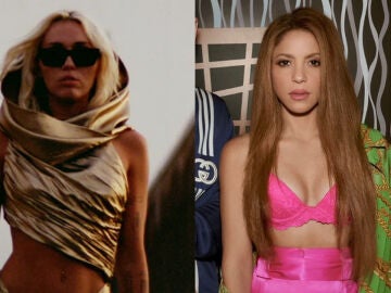 Miley Cyrus y Shakira en sus nuevos lanzamientos.