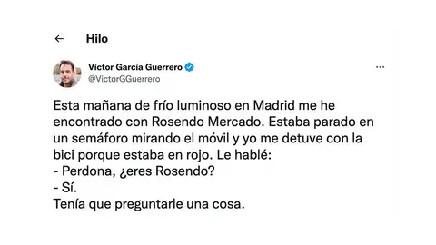 Se encuentra con Rosendo en un semáforo Se encuentra con Rosendo en un semáforo