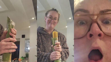 Intenta hacer un truco viral para abrir un paquete de pasta pero sale terriblemente mal