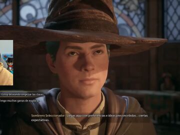 Willyrex jugando a Hogwarts Legacy.