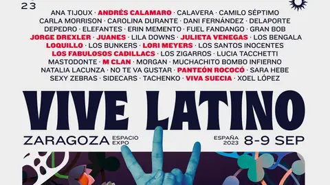 Cartel del Vive Latino 2023 Cartel del Vive Latino 2023