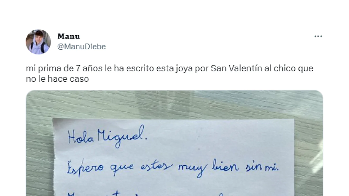 La demoledora carta de San Valentín de una niña al chico que le gusta La demoledora carta de San Valentín de una niña al chico que le gusta