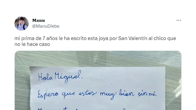 La demoledora carta de San Valentín de una niña al chico que le gusta