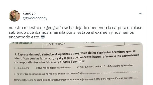 Un profesor enga&ntilde;a a sus alumnos filtrando un examen falso y pasa la siguiente
