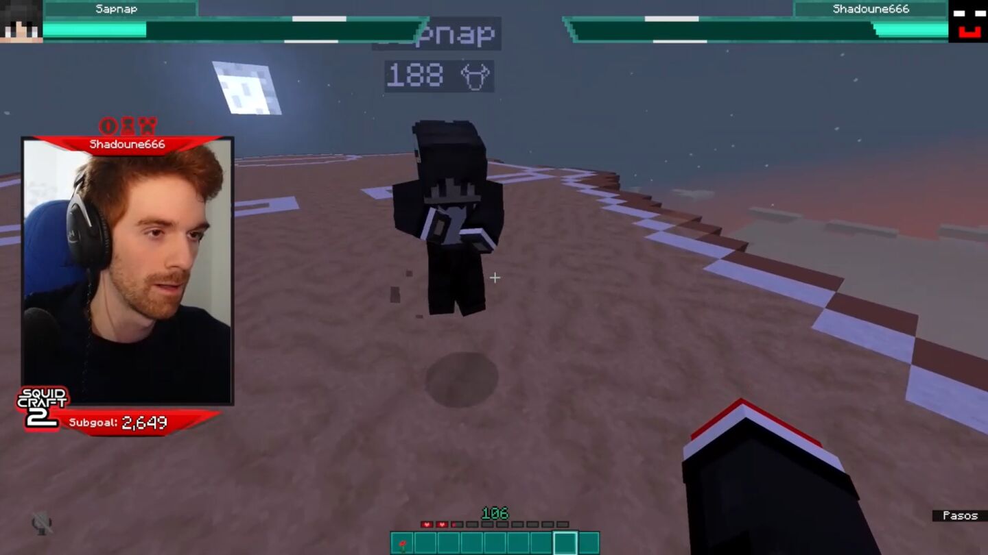 Shadoune en la final de los Squid Craft 2.