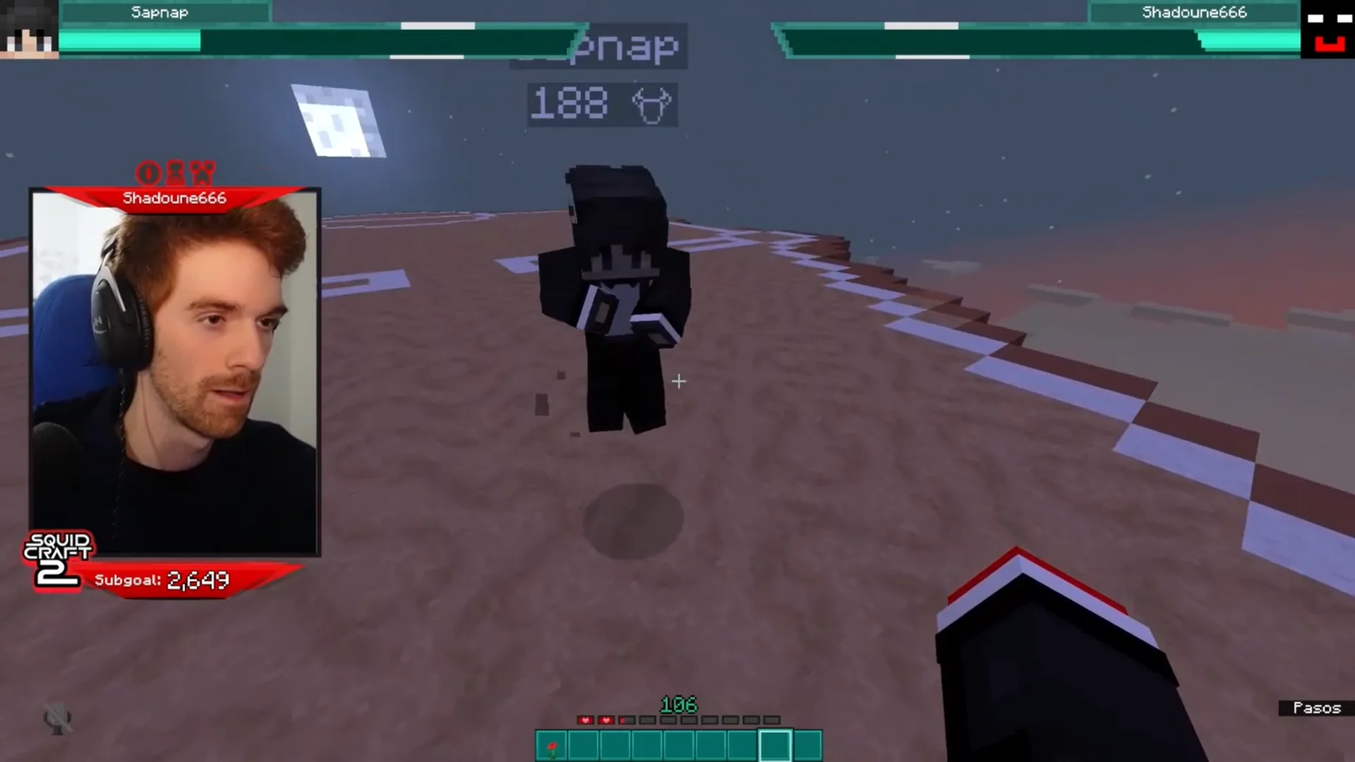 Shadoune en la final de los Squid Craft 2. Shadoune en la final de los Squid Craft 2.