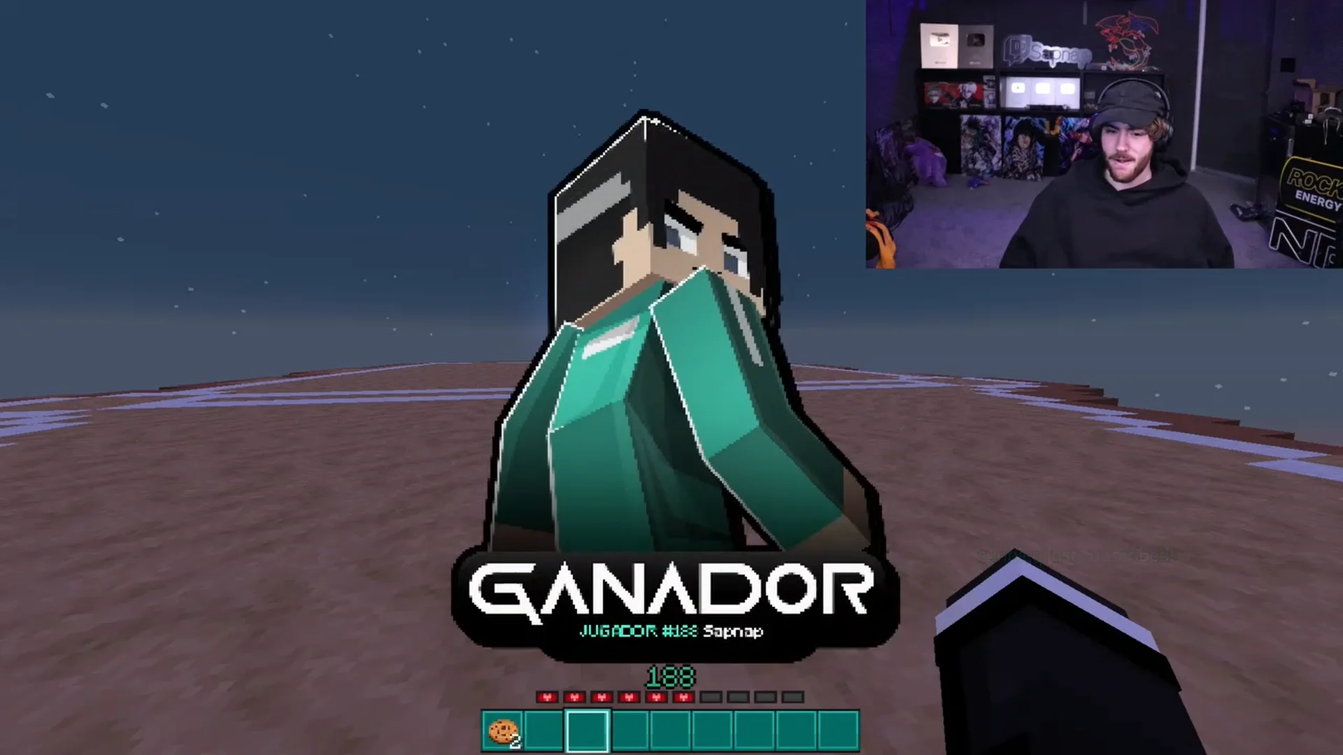 Sapnap ganando los Squid Craft 2.