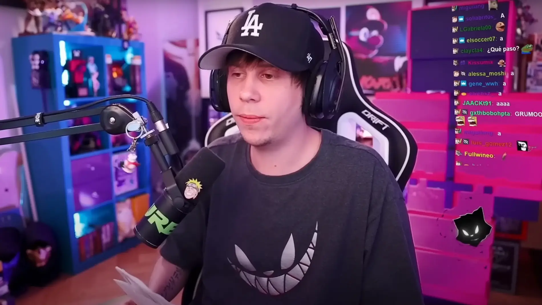 Rubius durante un directo en Twitch