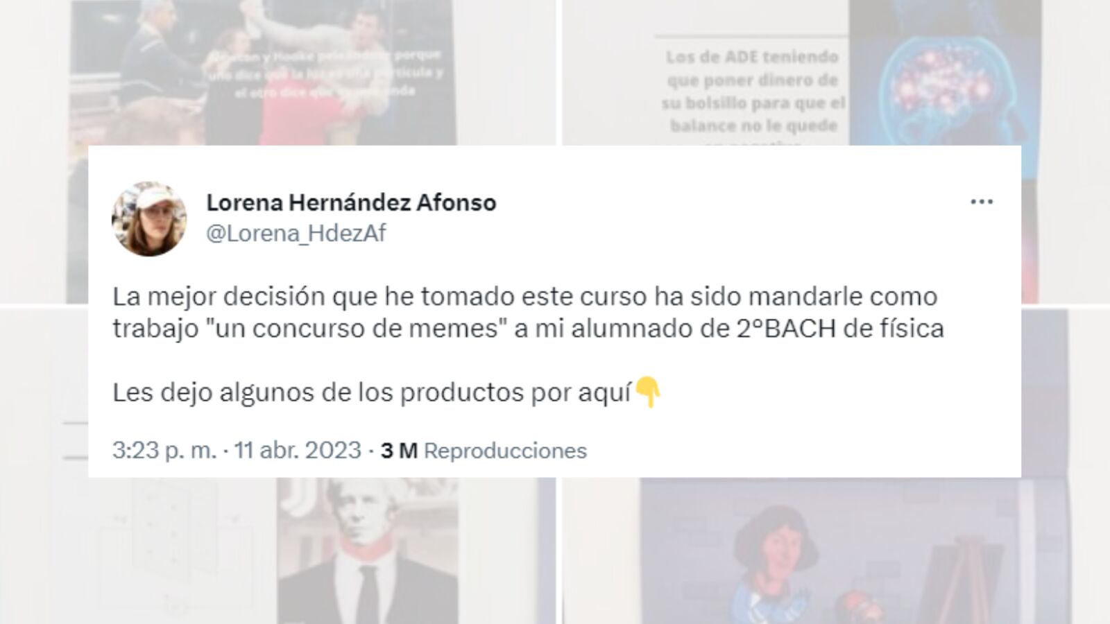 Una profesora de Física crea un concurso de memes y el trabajo de sus alumnos sorprende a las redes