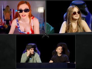 Amouranth y Mayichi durante la charla de la Velada del Año 3