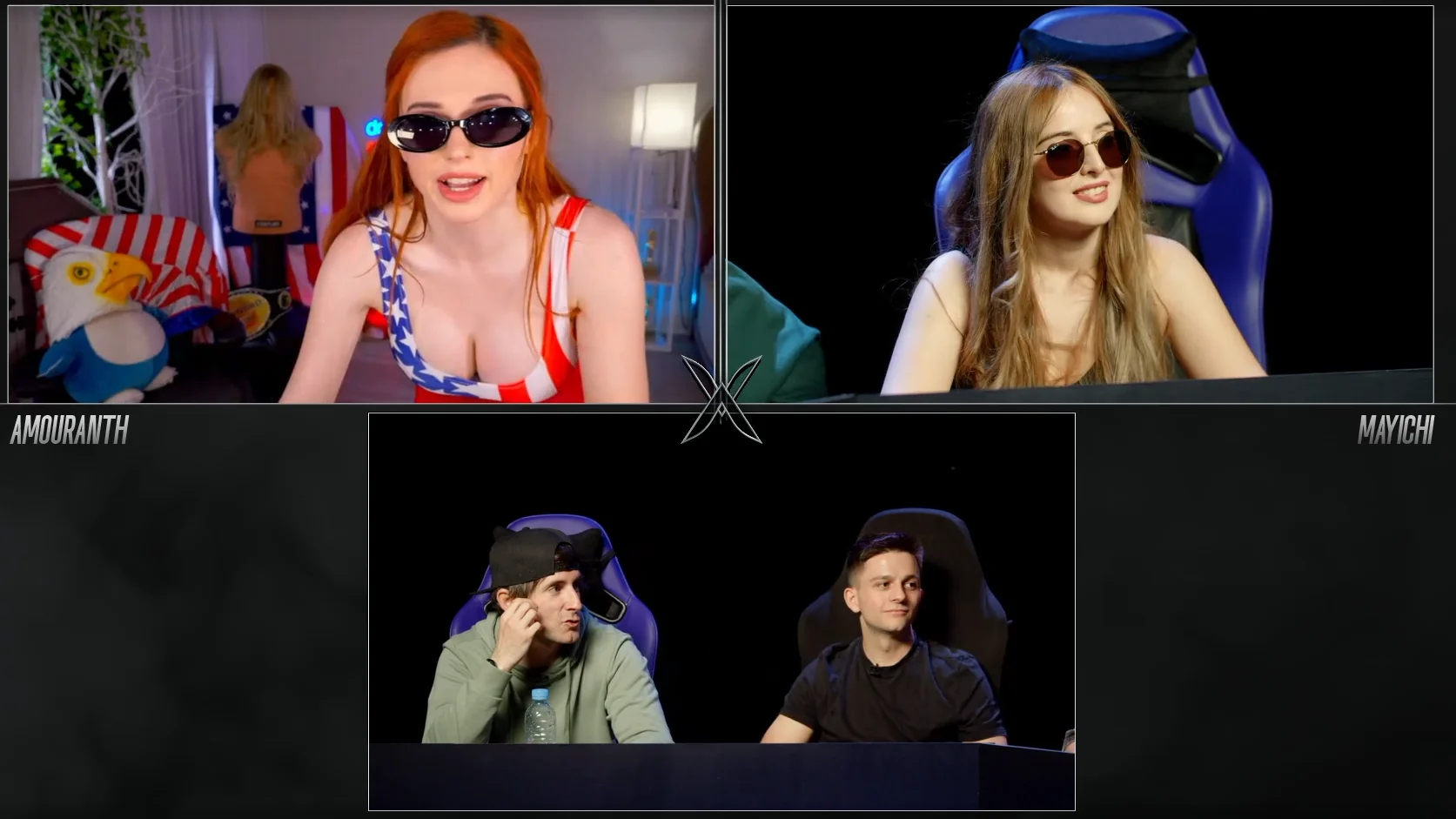 Amouranth y Mayichi durante la charla de la Velada del A&ntilde;o 3