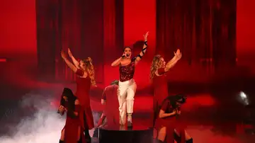 La cantante Blanca Paloma durante su actuación en el Festival de Eurovisión 2023