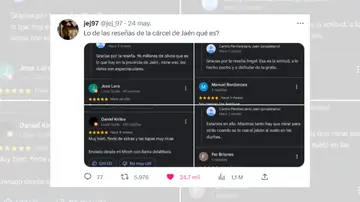 Tuit viral sobre las reseñas de la cárcel de Jaén