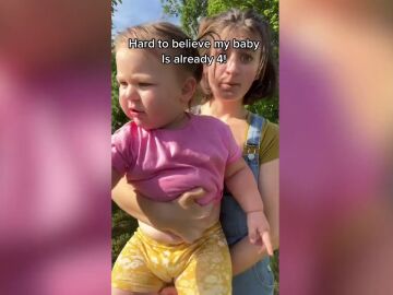 Una bebé gigante de 18 meses que lleva ropa de 4 años: el impactante vídeo que han visto 16 millones de personas en TikTok