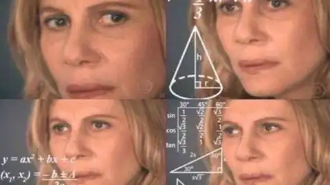 El meme conocido como 'math lady' El meme conocido como 'math lady'