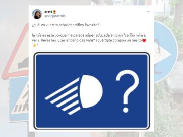 Tuit viral de sargantanda sobre las se&ntilde;ales de tr&aacute;fico. 
