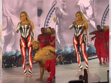 Beyoncé en su concierto de Barcelona.