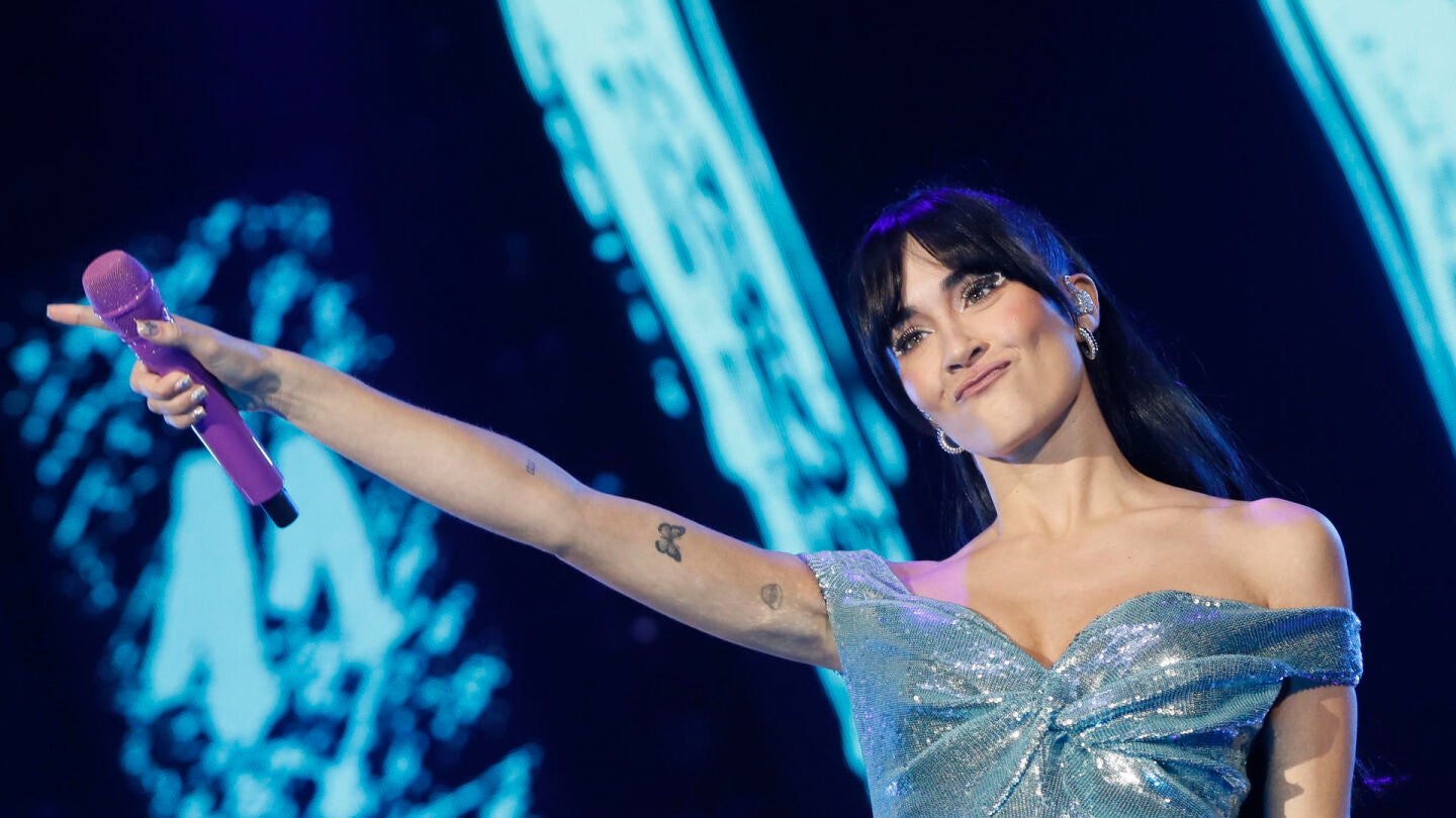La cantante Aitana durante un concierto