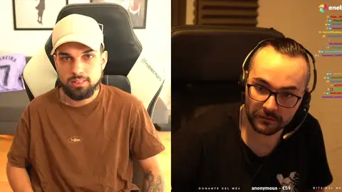 Peereira y Xokas en sus respectivos streams durante la polémica. Peereira y Xokas en sus respectivos streams durante la polémica.
