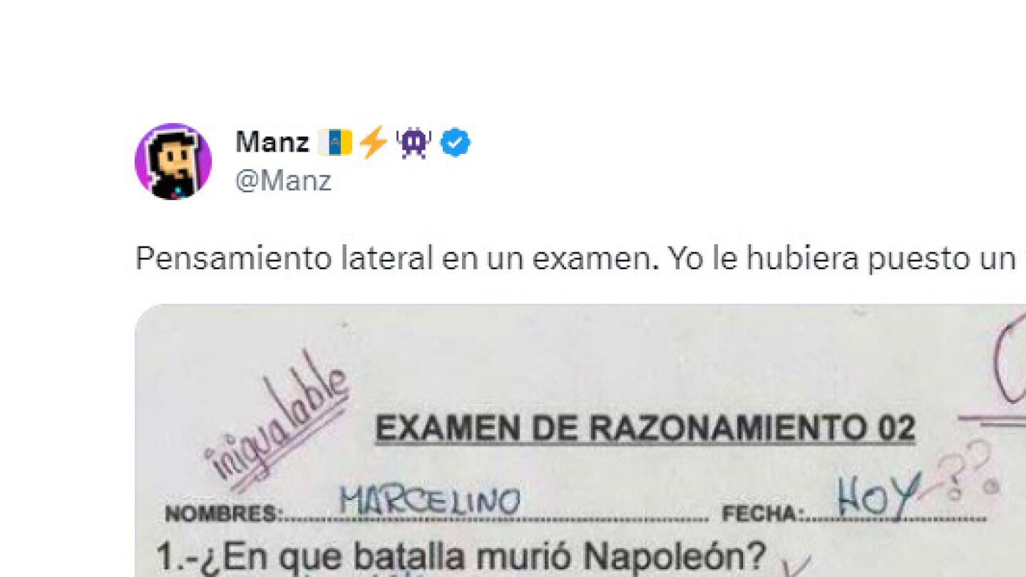 El examen de razonamiento de Marcelino