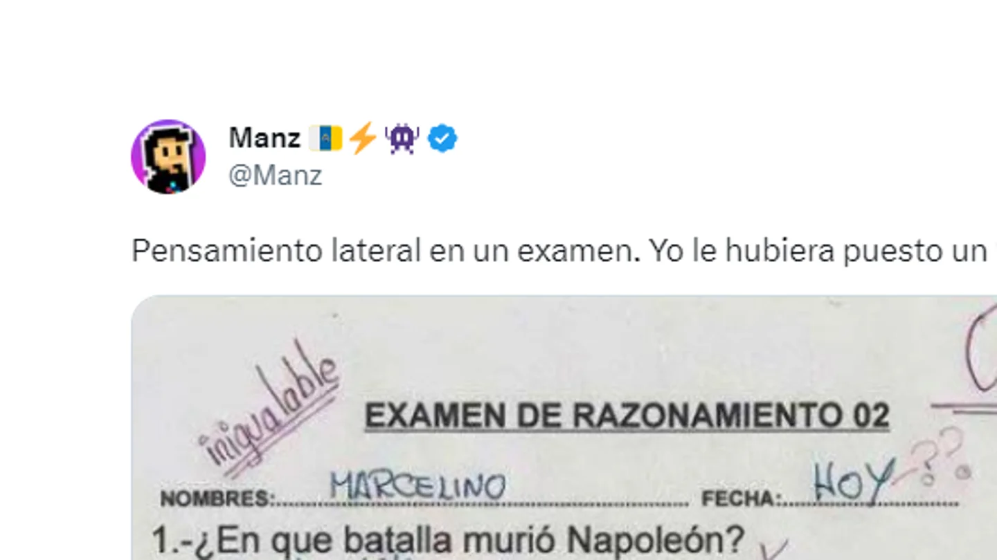 El examen de razonamiento de Marcelino El examen de razonamiento de Marcelino