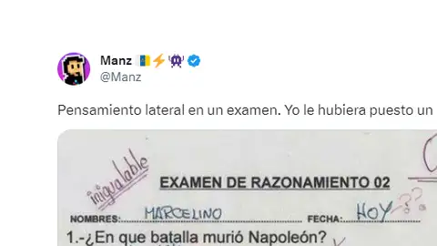 El examen de razonamiento de Marcelino El examen de razonamiento de Marcelino