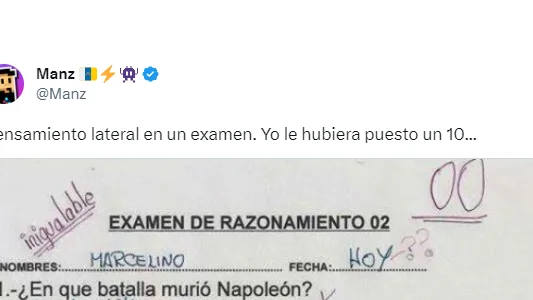 El examen de razonamiento de Marcelino El examen de razonamiento de Marcelino