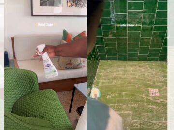 TikTok Viral de Operation_niki limpiando una habitaci&oacute;n de hotel. 