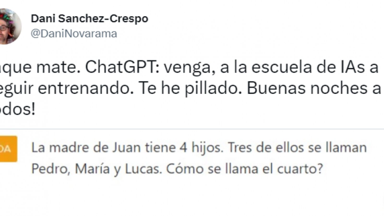 Le propone a ChatGPT el acertijo más sencillo y su respuesta no es la esperada: 