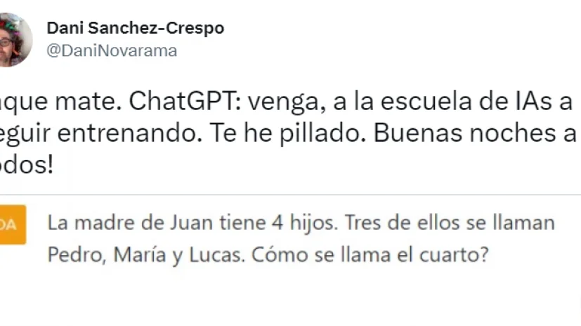 ChatGPT no sabe responder