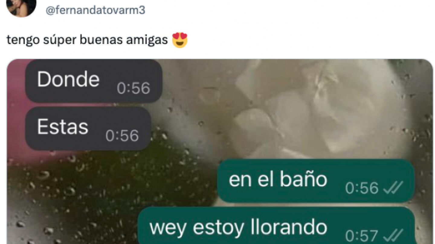 La brutal respuesta de sus amigas por WhatsApp cuando les dice que est&aacute; en el ba&ntilde;o