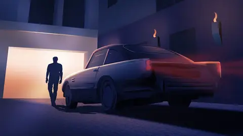 Ilustración de un coche. Ilustración de un coche.