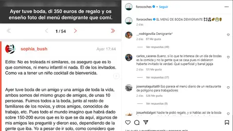 Instagram de @forocoches Instagram de @forocoches