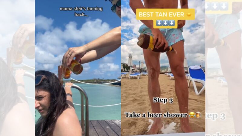 Utilizar cerveza como bronceador: los profesionales advierten de los peligros de este nuevo trend de TikTok