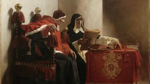 Torquemada como Gran Inquisidor junto al papa Sixto IV Torquemada como Gran Inquisidor junto al papa Sixto IV