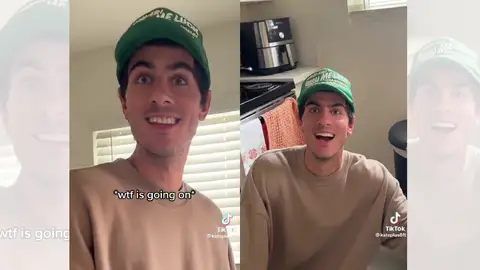 TikTok viral en el que la chica sorprende a su pareja hablándole en griego. TikTok viral en el que la chica sorprende a su pareja hablándole en griego.