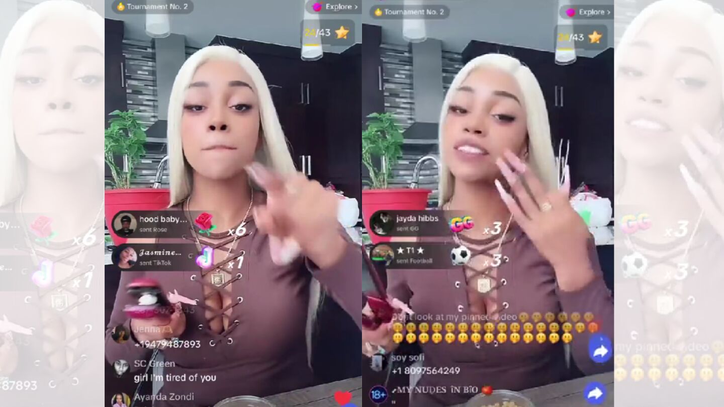 Directo viral de TikTok de Pinky Doll haciendo el trend del NPC.