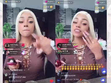 Directo viral de TikTok de Pinky Doll haciendo el trend del NPC.