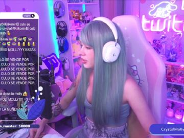Crystal Molly durante uno de sus streams.