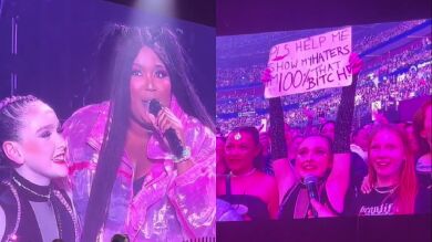 Lizzo sube a una fan al escenario para enviar un mensaje contra el bullying